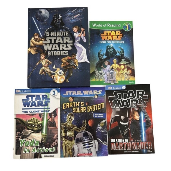 Lot of Five 5 Star Wars Children's Books Reading - 1 Hardback & 4 Paperbacks - Picture 1 of 7